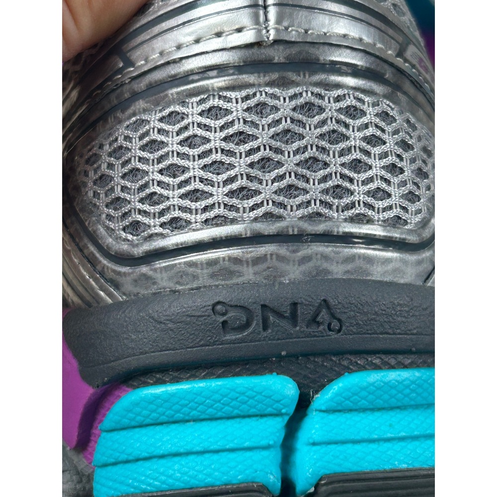 Brooks Adrenaline GTS 17 Running Shoes Womens 7 Silver Purple Teal - Picture 8 of 13
